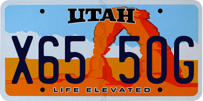 UT license plate X655OG