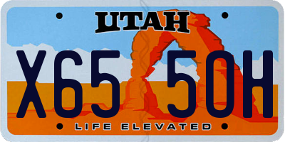 UT license plate X655OH