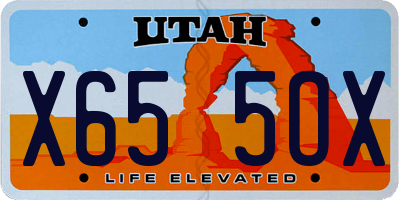 UT license plate X655OX