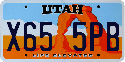 UT license plate X655PB