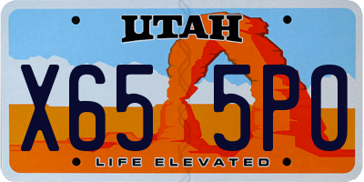 UT license plate X655PO