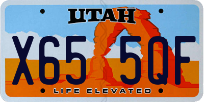UT license plate X655QF