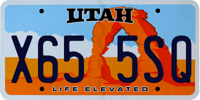UT license plate X655SQ