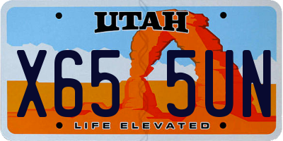 UT license plate X655UN