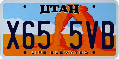 UT license plate X655VB
