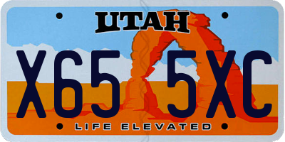 UT license plate X655XC