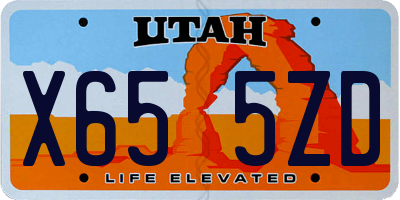 UT license plate X655ZD