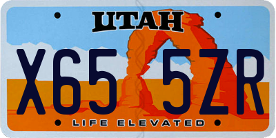 UT license plate X655ZR