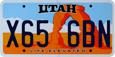 UT license plate X656BN