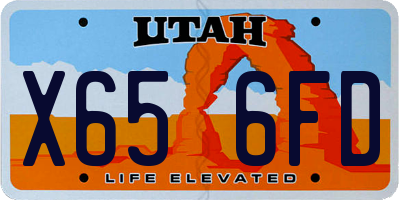 UT license plate X656FD