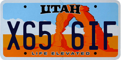 UT license plate X656IF