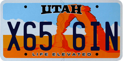 UT license plate X656IN