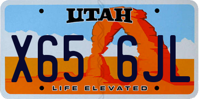 UT license plate X656JL