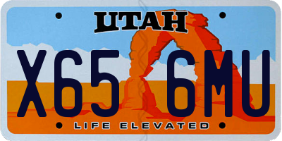 UT license plate X656MU