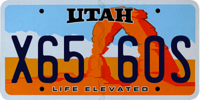 UT license plate X656OS