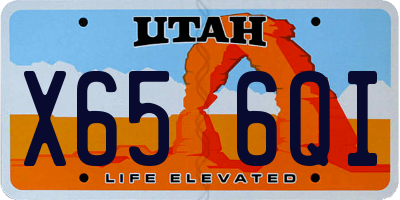 UT license plate X656QI
