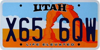 UT license plate X656QW