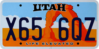 UT license plate X656QZ