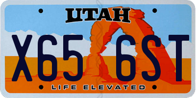 UT license plate X656ST