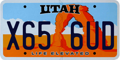UT license plate X656UD