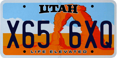 UT license plate X656XQ