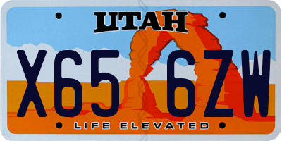 UT license plate X656ZW