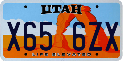 UT license plate X656ZX