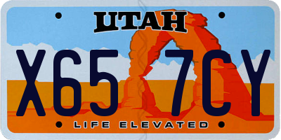 UT license plate X657CY