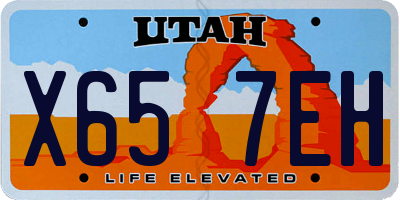 UT license plate X657EH