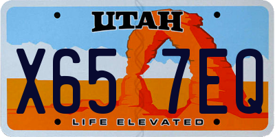 UT license plate X657EQ