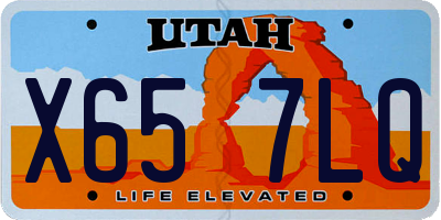 UT license plate X657LQ