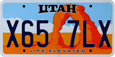 UT license plate X657LX