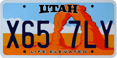UT license plate X657LY