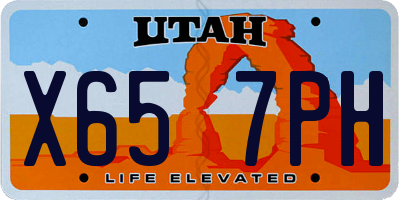 UT license plate X657PH