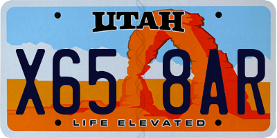 UT license plate X658AR