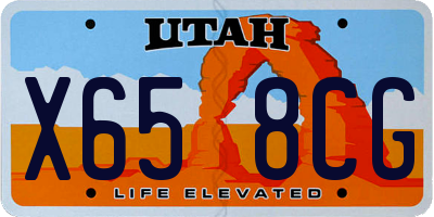 UT license plate X658CG