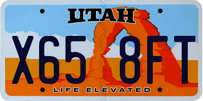 UT license plate X658FT