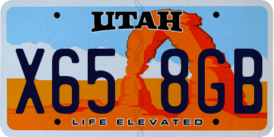 UT license plate X658GB