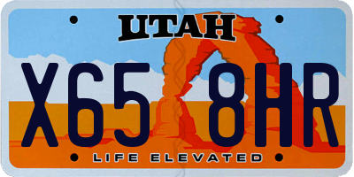 UT license plate X658HR
