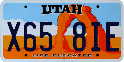 UT license plate X658IE