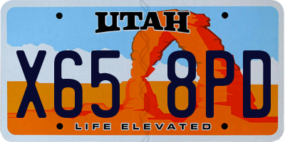 UT license plate X658PD