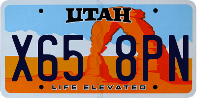 UT license plate X658PN