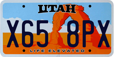 UT license plate X658PX