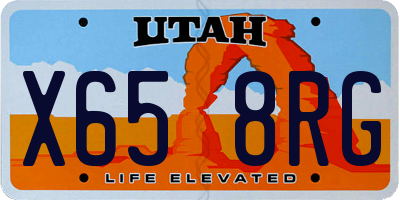 UT license plate X658RG