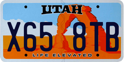 UT license plate X658TB