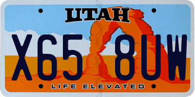 UT license plate X658UW