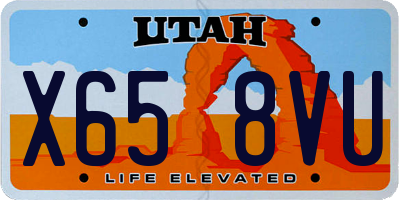 UT license plate X658VU