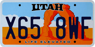 UT license plate X658WF