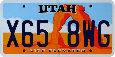 UT license plate X658WG