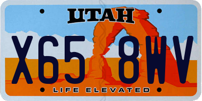 UT license plate X658WV